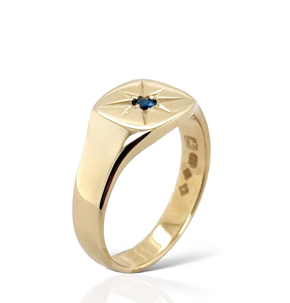 Tassie Sapphire Signet Ring