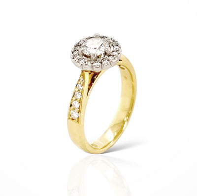 Yellow & White Gold Engagement Ring
