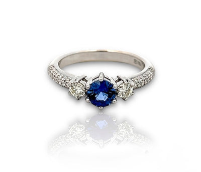 Ceylon Sapphire & Diamond Ring