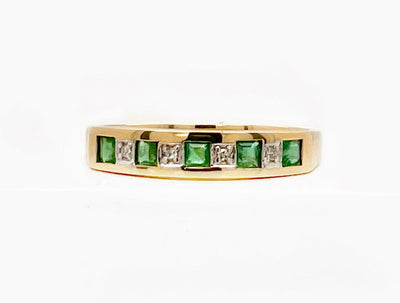 Emerald Channel Ring