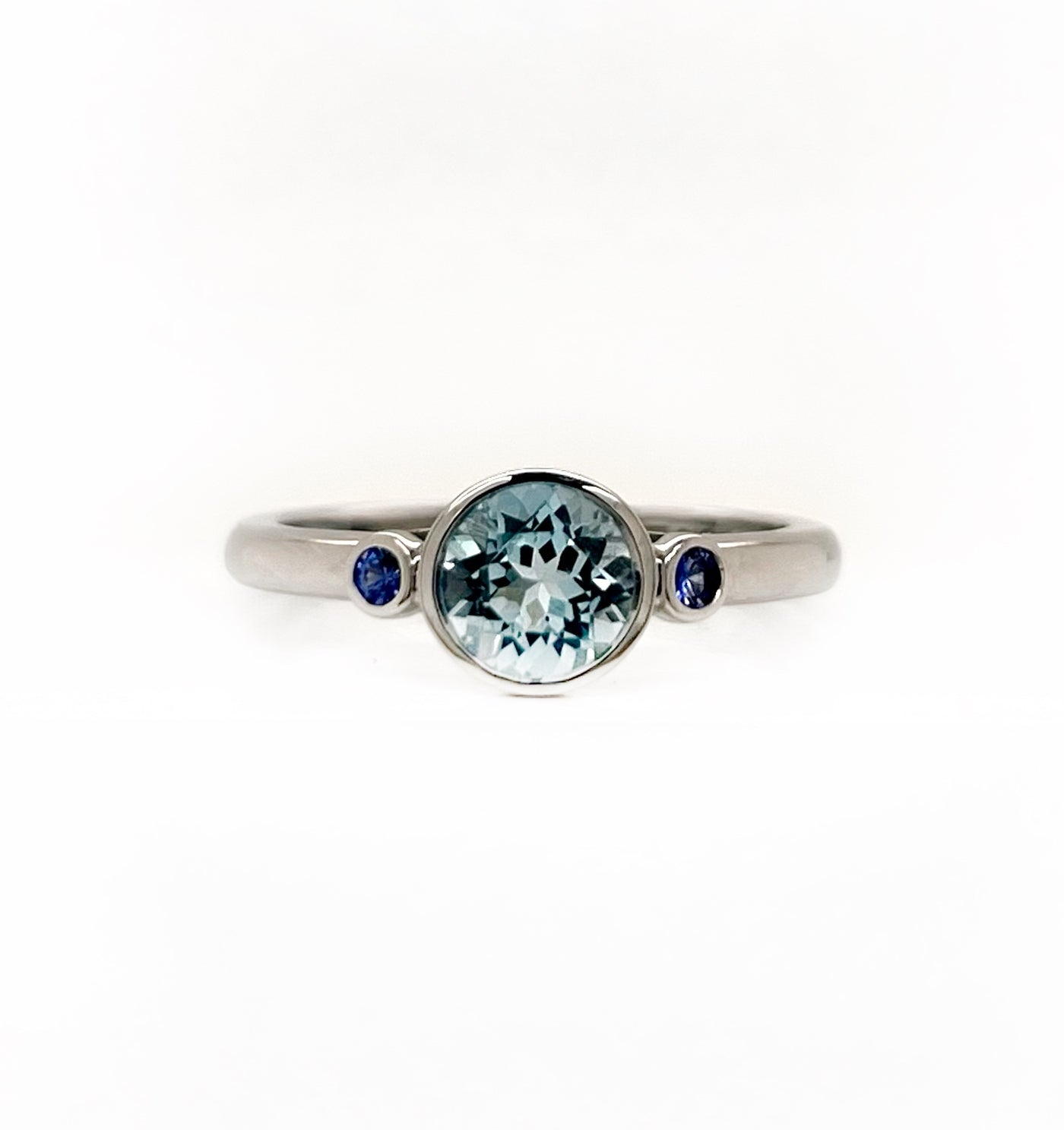 Blue Topaz & Ceylon Sapphire Ring