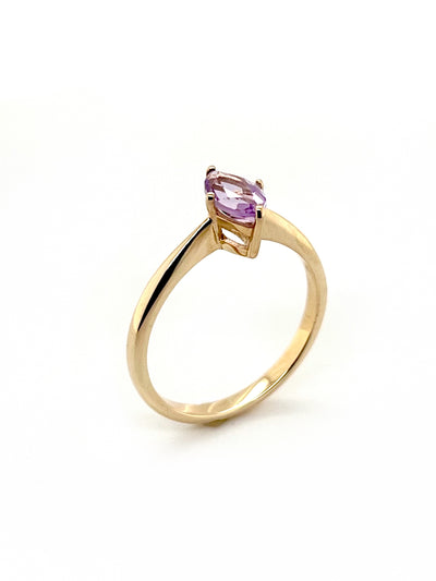 Marquise amethyst ring