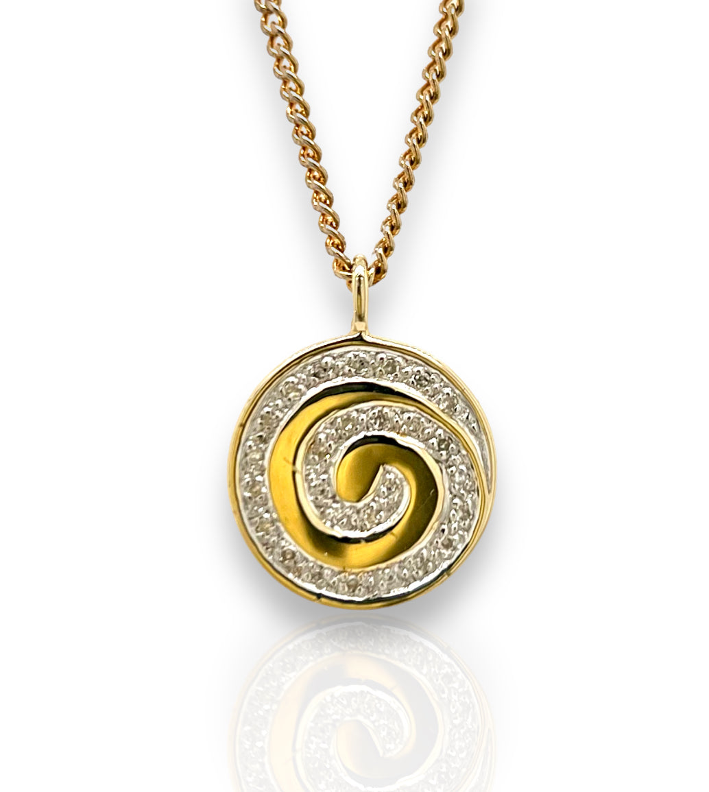 Diamond Swirl Pendant