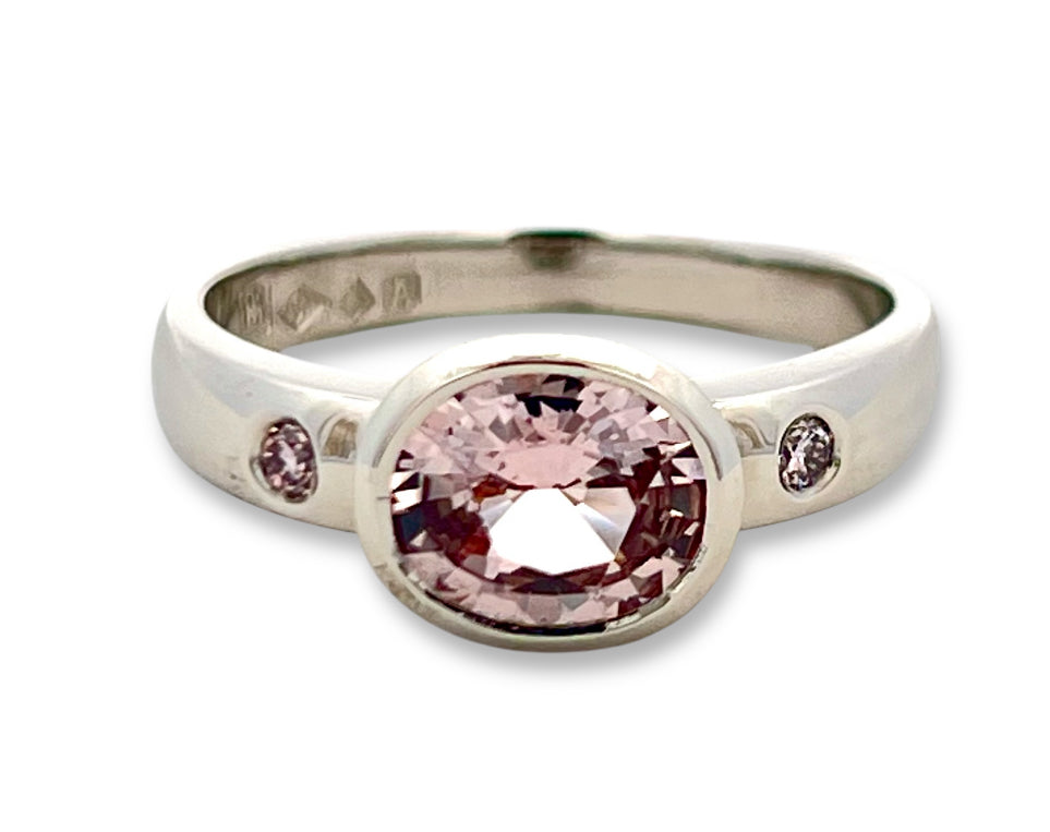 Pink Diamond and Pink Sapphire Ring