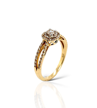 Diamond Halo Split Band