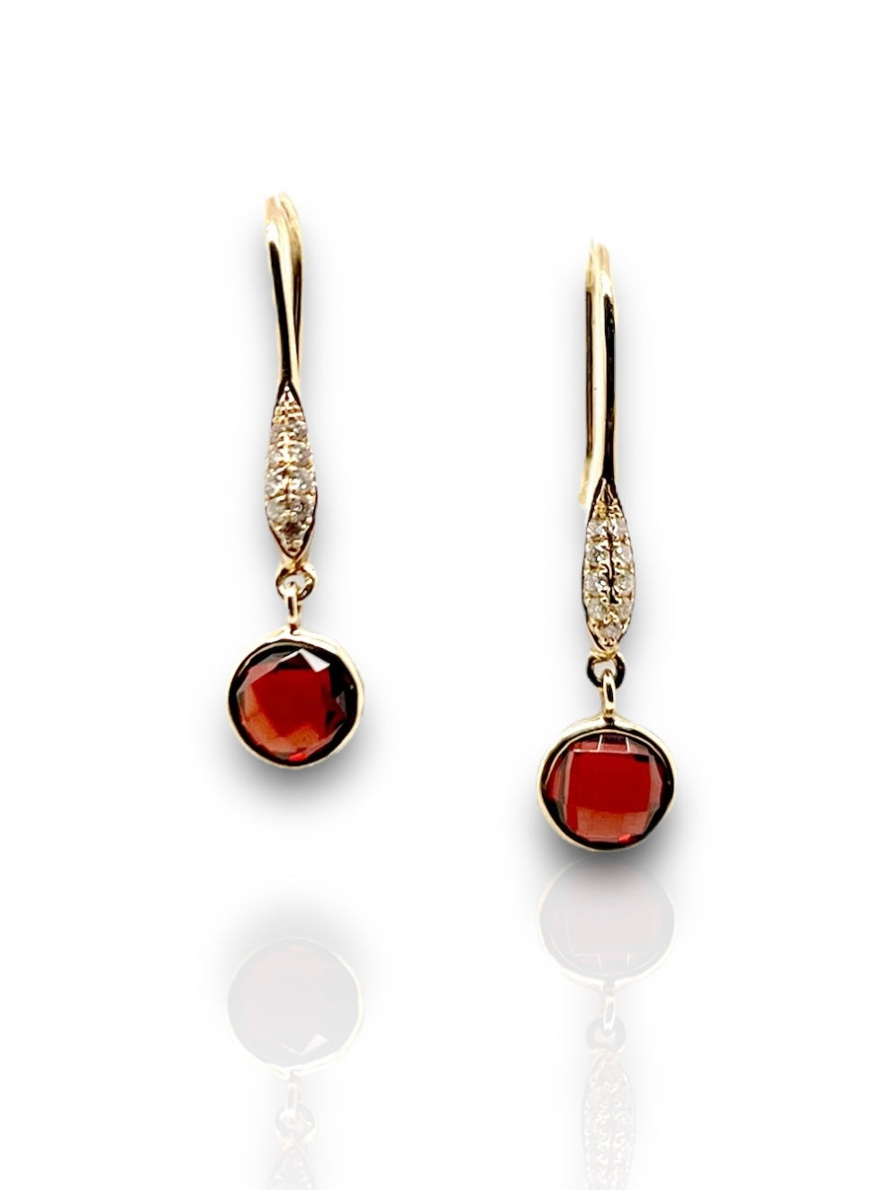 Garnet & Diamond earrings