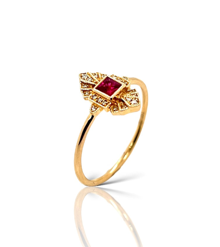 Vintage Style ruby ring