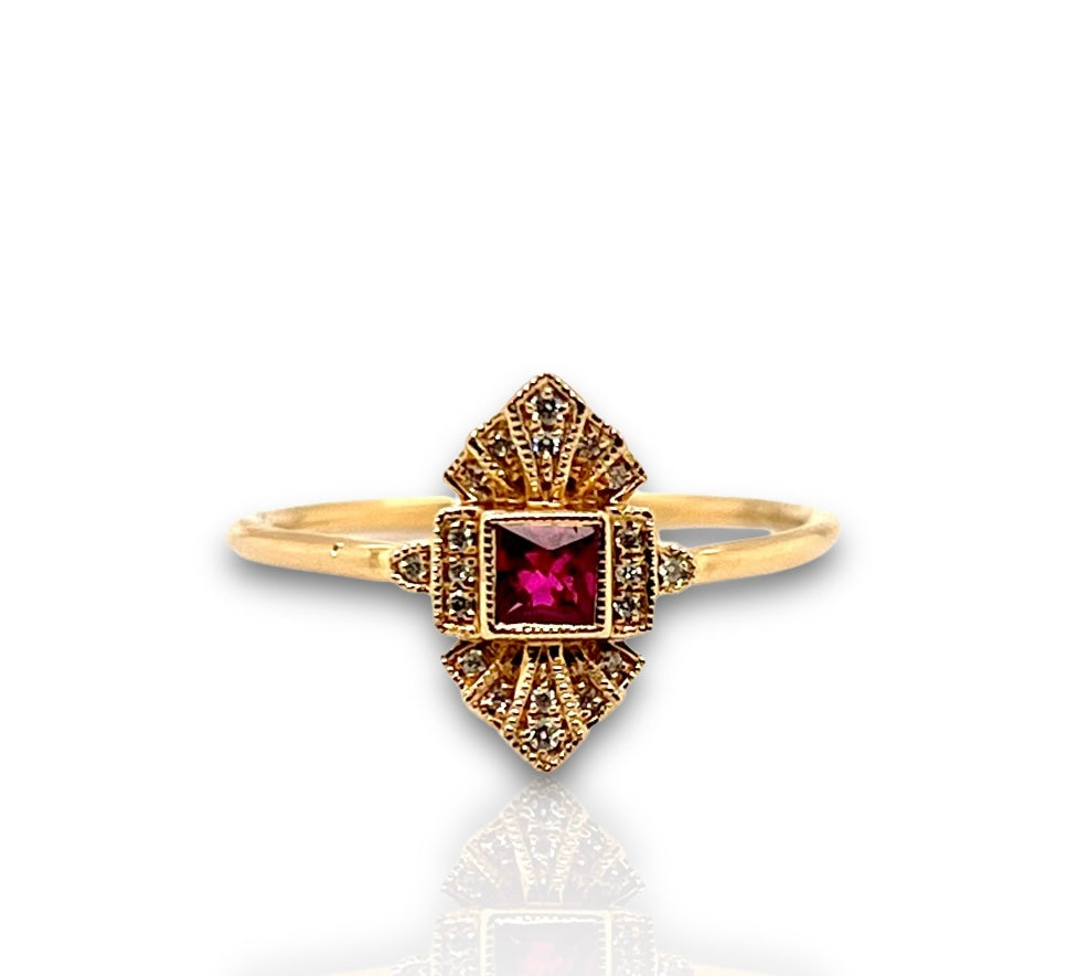 Vintage Style ruby ring