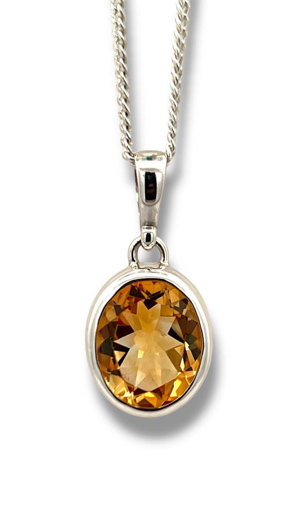 Oval Citrine Pendant
