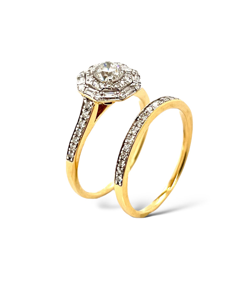 Yellow Gold Bridal Set 18ct