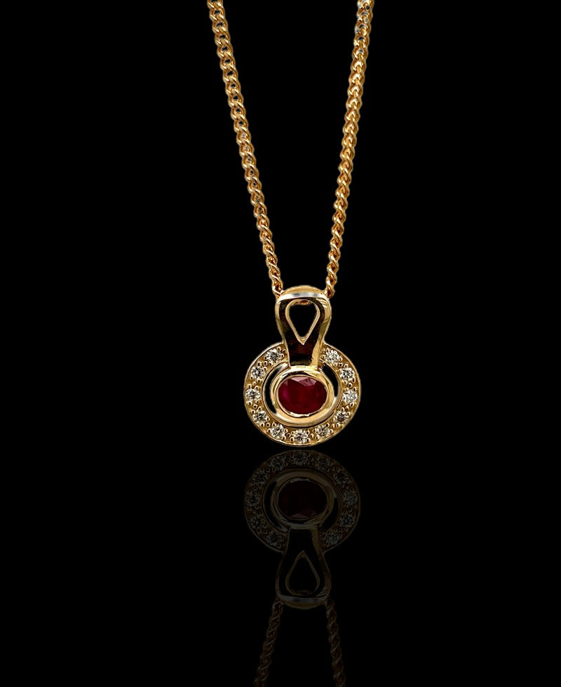 Horizontal Ruby Pendant