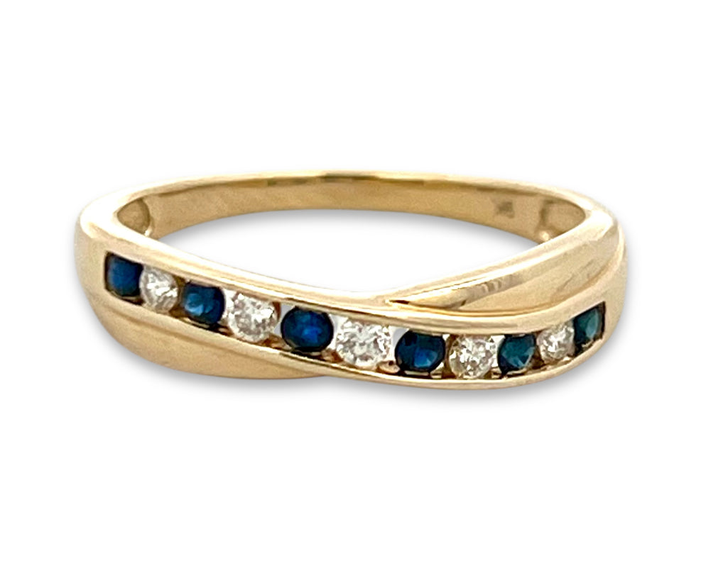 Diamond & Sapphire cross over band