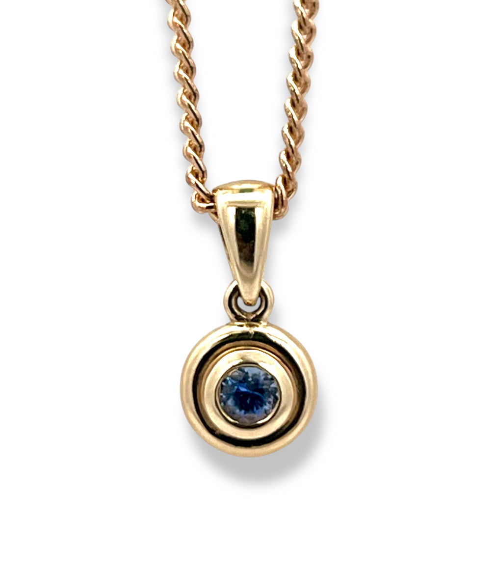 Bezel Sapphire Pendant