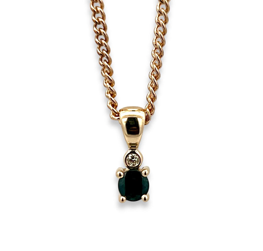 Sapphire & Diamond Pendant