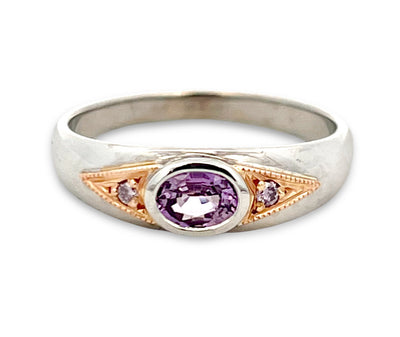 Pink-Purple Sapphire Ring