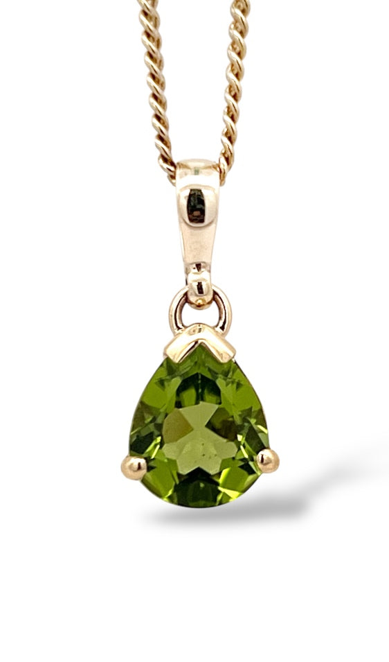 Pear Peridot Pendant