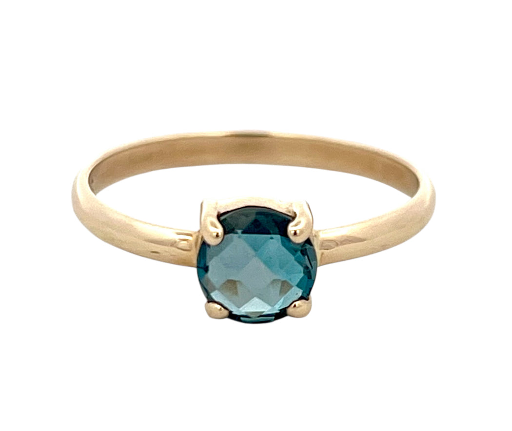 Checkerboard topaz ring