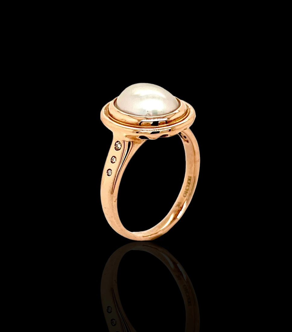 Mabe Pearl & Diamond Ring