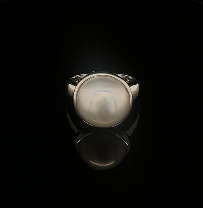 White Mabe Ring
