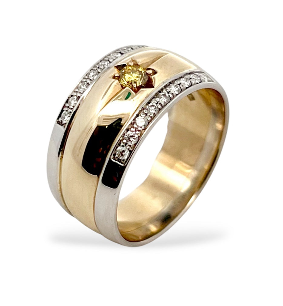 Fancy Intense Yellow Diamond Ring