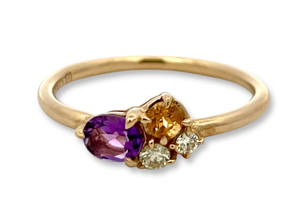 Amethyst & Citrine Ring