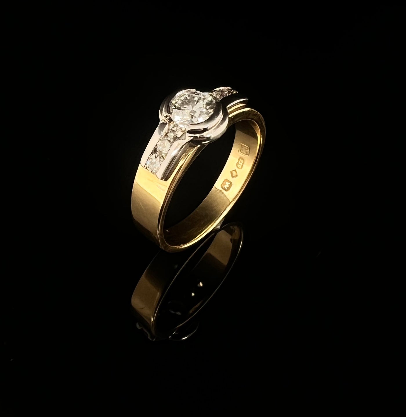 Diamond in a Bezel Ring