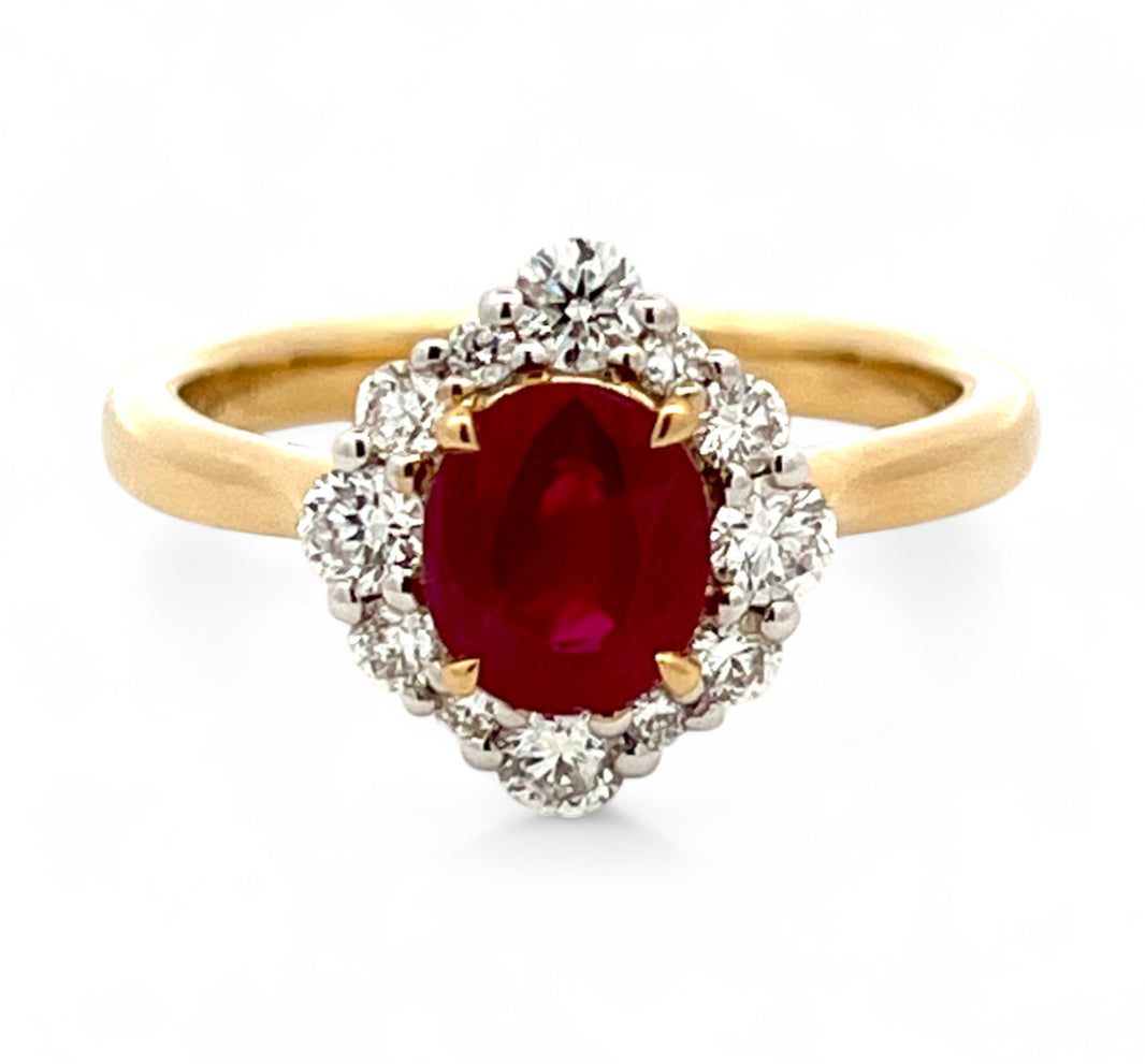 Natural Ruby & Diamond Ring