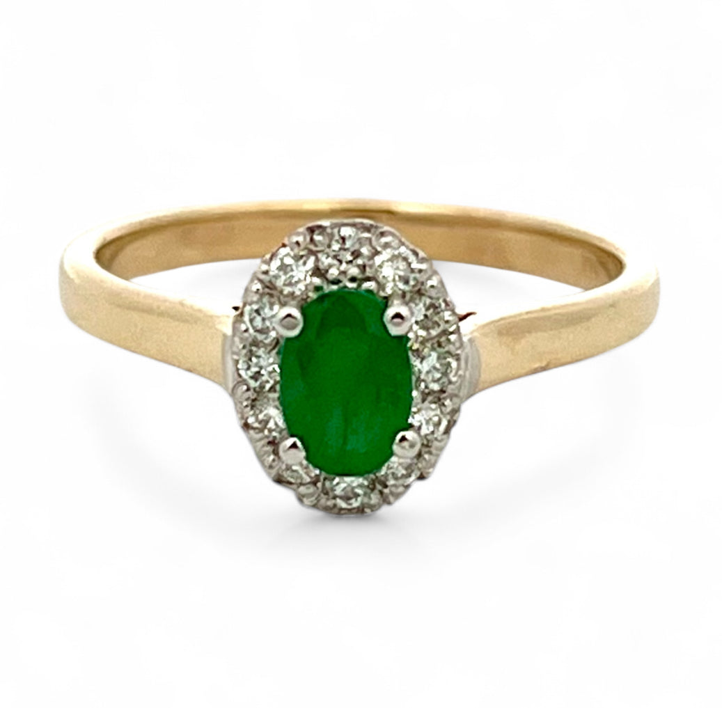 Emerald and Diamond Ring