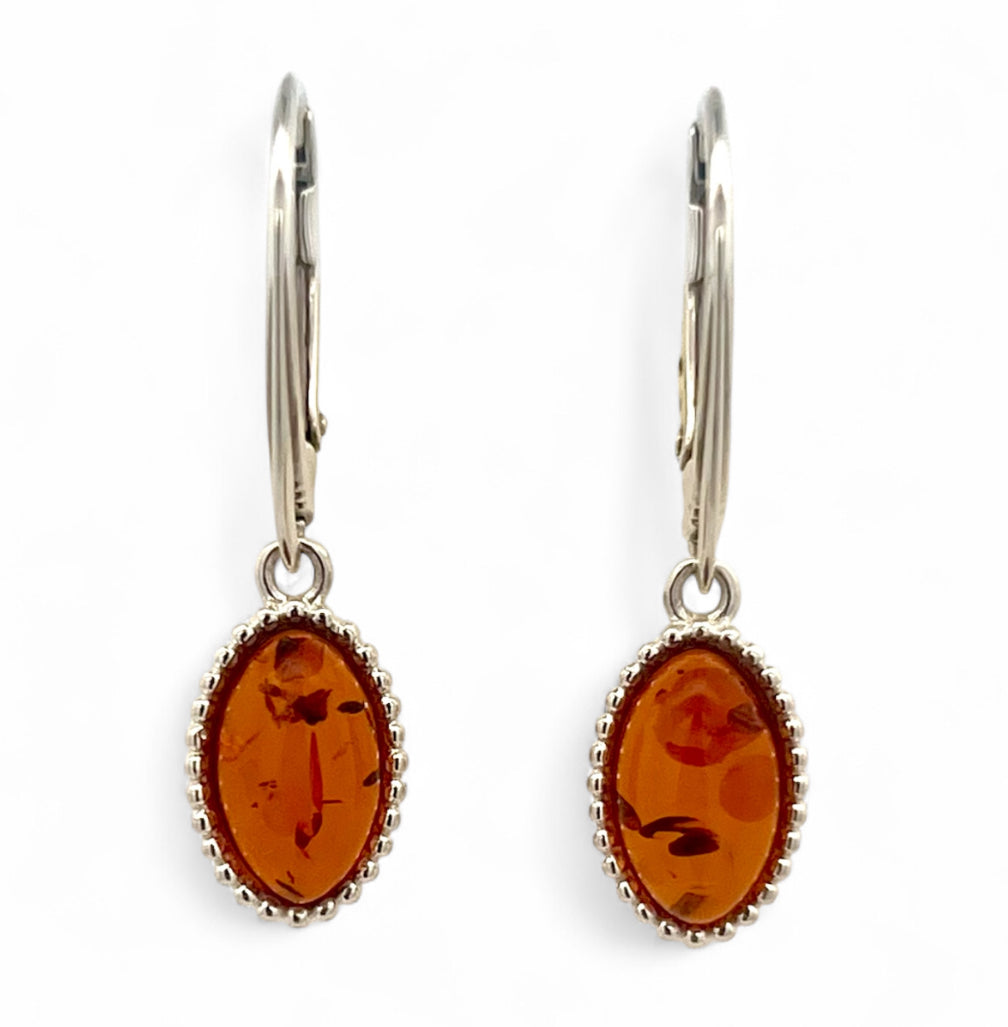 Beaded Amber Drops