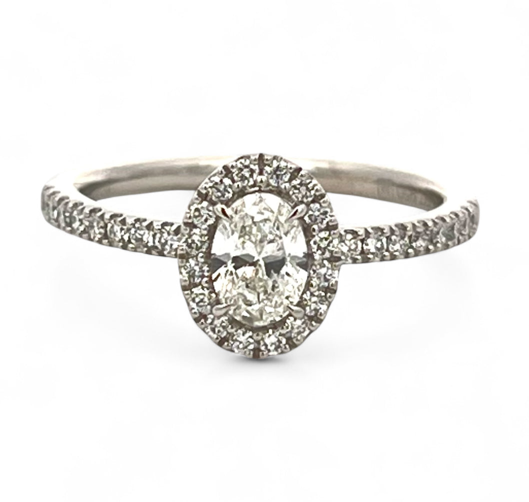 Oval Halo Diamond Engagement Ring