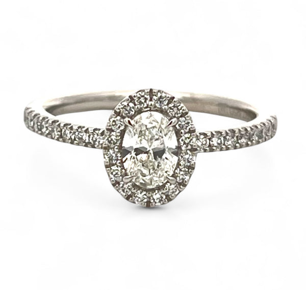 Oval Halo Diamond Engagement Ring