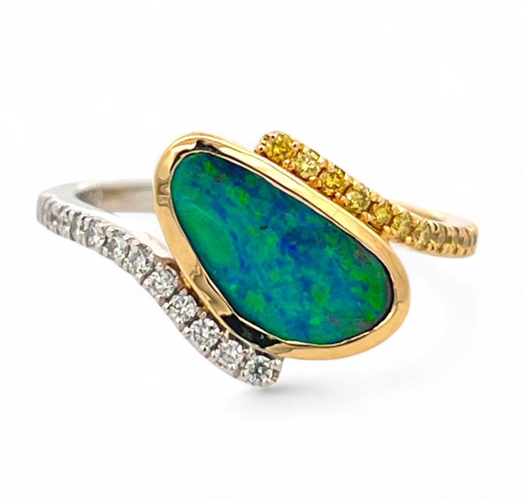 Opal and Diamond Ellendale Ring