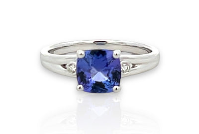 Tanzanite Cushion Ring