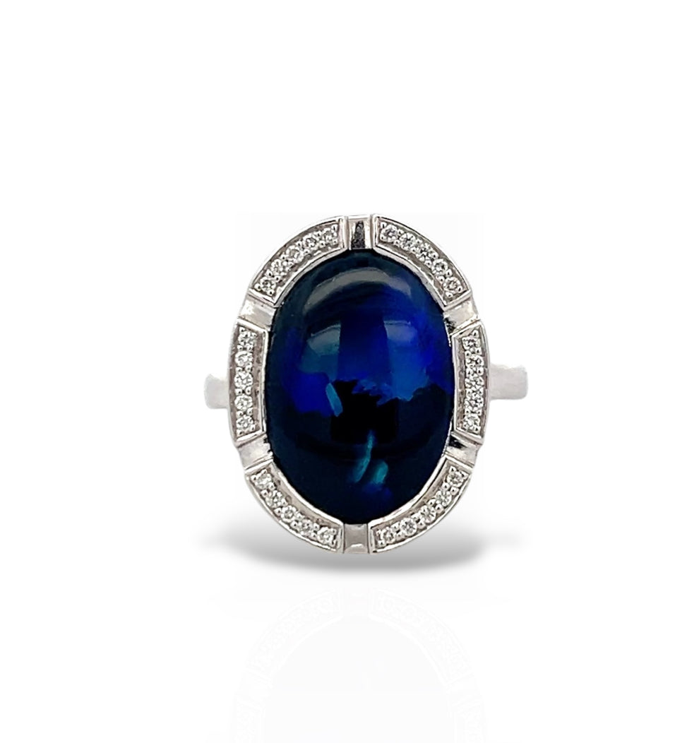 Lightening Ridge Opal Ring