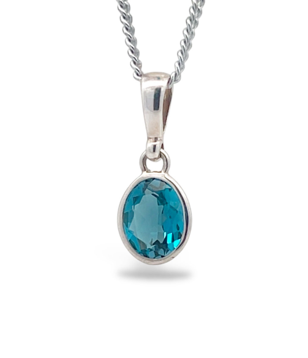 Oval Topaz Pendant