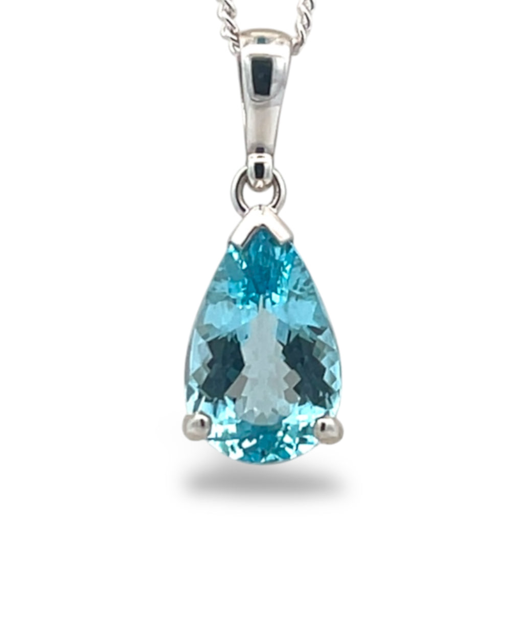 Topaz Pear Pendant