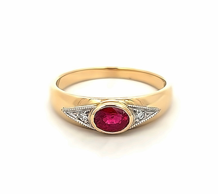 Bezel Ruby Ring
