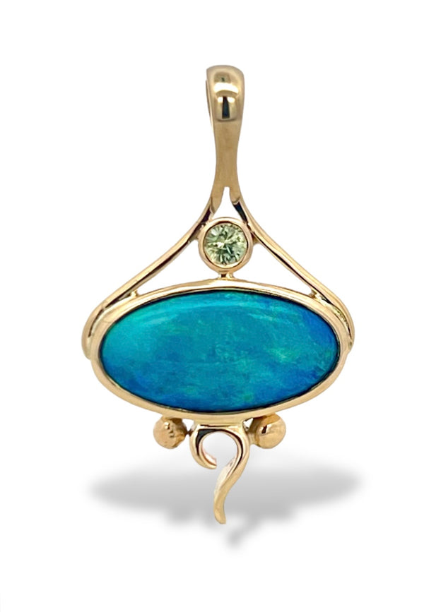 Opal and Tassie Topaz Pendant
