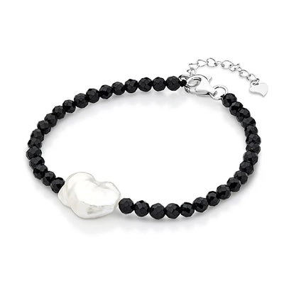 Black Spinel Keshi Pearl Bracelet