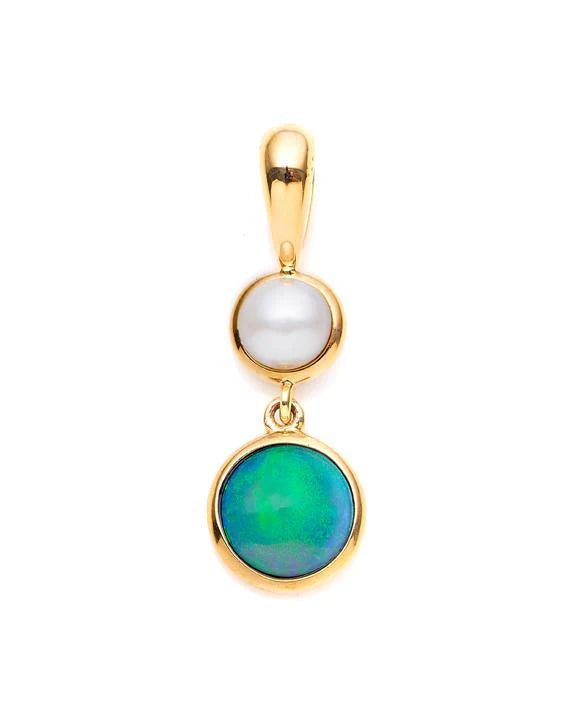 Pearl and Opal Gold Pendant