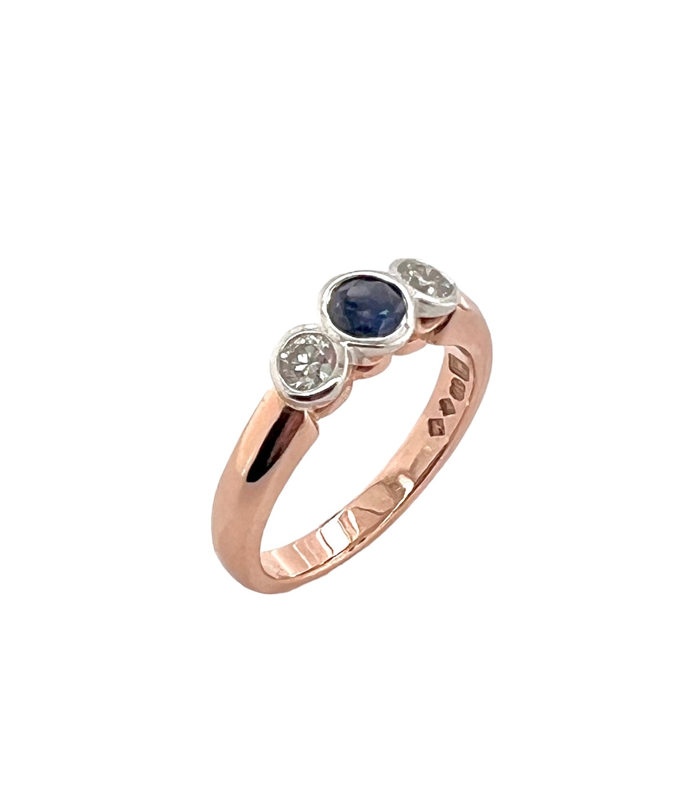 Rose Gold Tassie Sapphire & Diamond Ring