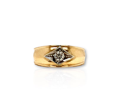 Wide Band Diamond Ring