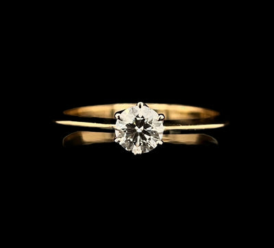 Yellow & White Gold Solitaire ring