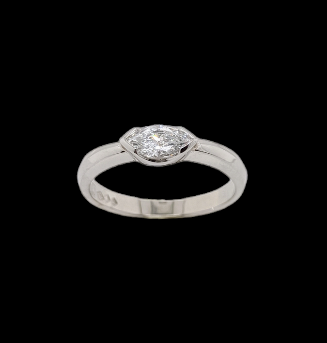 Marquise Diamond Platinum Ring