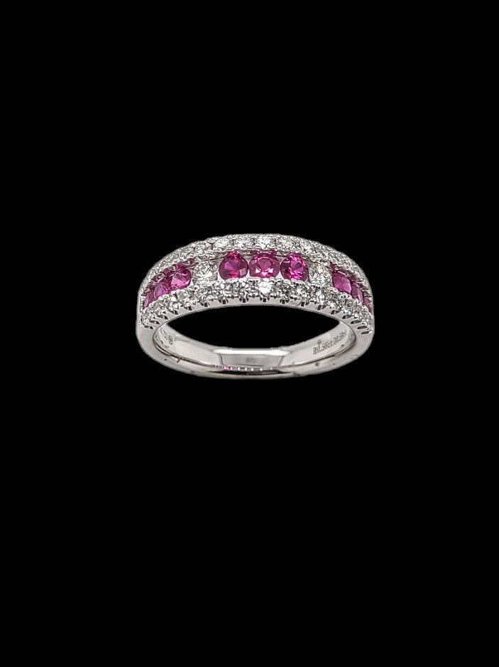 Ruby & Diamond 3 Row Band