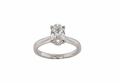 Platinum solitaire engagement ring