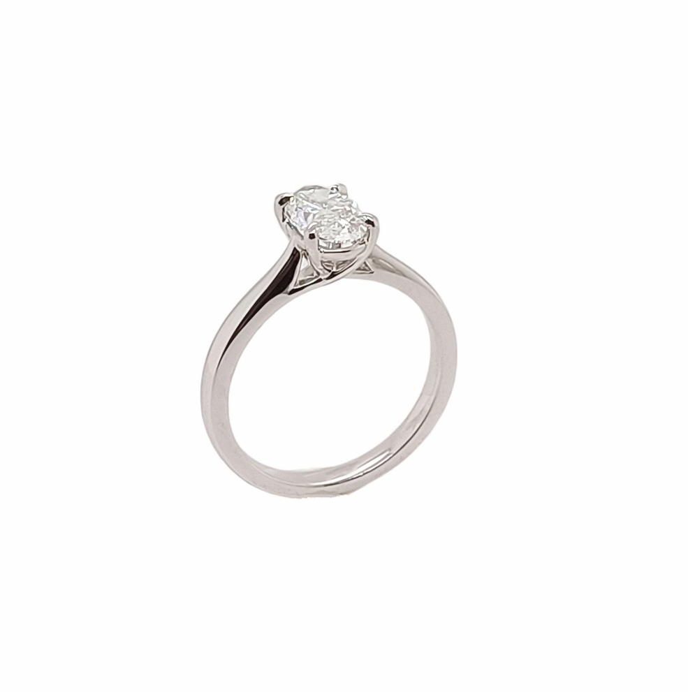 Platinum solitaire engagement ring