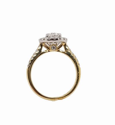 18ct yellow and white gold engagement ring