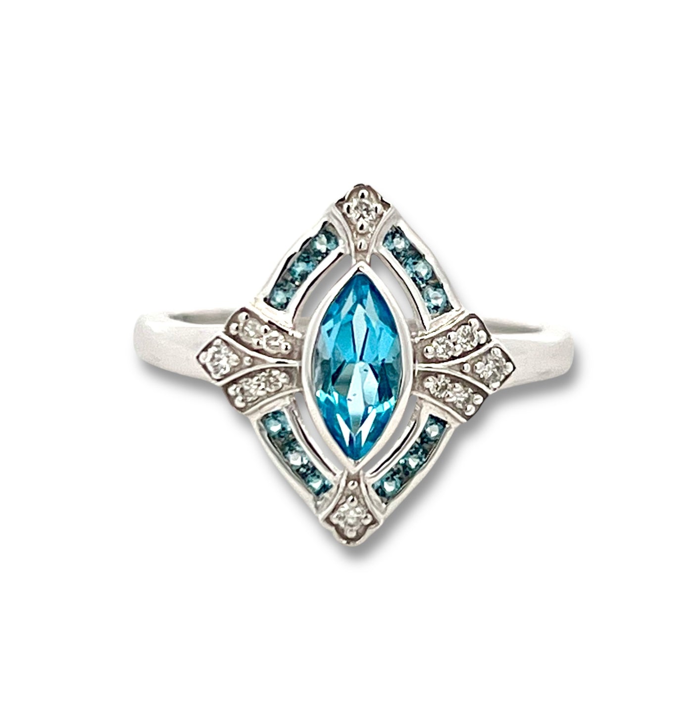 Marquise topaz ring
